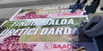 Saadet Partisi, AK Parti'nin açıkladığı fındık fiyatlarını protesto etti