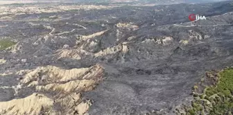 Tarihi Gelibolu Yarımadası'ndaki yangın sonrası soğutma çalışmaları devam ediyor