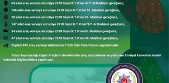 Bingöl'de 840 araca trafik cezası uygulandı