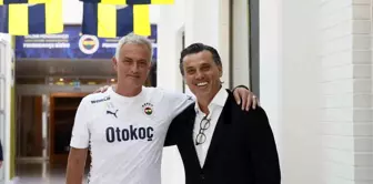 A Milli Futbol Takımı Teknik Direktörü Vincenzo Montella, Fenerbahçe Teknik Direktörü Jose Mourinho ve futbolcularla bir araya geldi