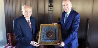 Cumhurbaşkanı Erdoğan, MHP Genel Başkanı Bahçeli ile Ahlat'ta buluştu