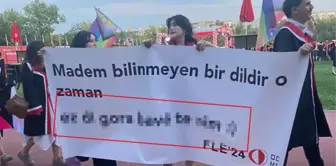 ODTÜ mezuniyet töreninde küfürlü Kürtçe pankart açıldı