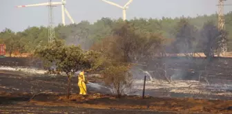 Çanakkale'de Tarım Arazisinde Yangın Kontrol Altına Alındı