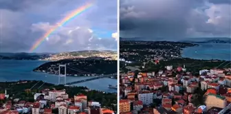 İstanbul'da yağmurun ardından gökyüzünde görsel şölen