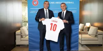 TFF Başkanı Hacıosmanoğlu, UEFA Başkanı Ceferin ile görüştü