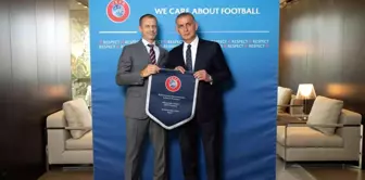 TFF Başkanı Hacıosmanoğlu, UEFA Başkanı Ceferin ile görüştü