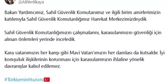 İçişleri Bakanı Yerlikaya'dan Karasularının Güvenliği Açıklaması