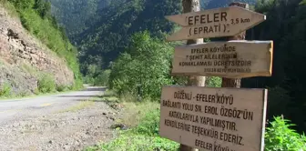 Artvin'de Köylüler İmece Usulü Yol Onarıyor