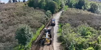 Terme Belediyesi'nden Yolda Düzenleme Çalışması