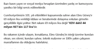 Ebru Güneş'e 69 Milyon Lira İddiası Yalanlandı