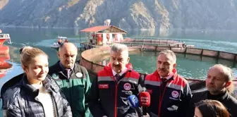 Artvin'de Deriner Barajı'nda İlk Su Ürünleri Hasadı Yapıldı