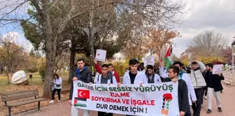 GAÜN'de Filistin'e Destek İçin Sessiz Yürüyüş Düzenlendi