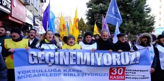 Eskişehir'de Emekçilerden 'Geçinemiyoruz' Yürüyüşü