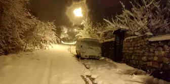 Bilecik'in Osmaneli İlçesi'nde Mevsimin İlk Karı Yağdı