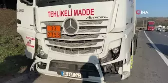 Kocaeli'de Kimyasal Madde Yüklü Tanker Kazası