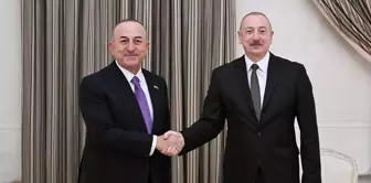 Azerbaycan Cumhurbaşkanı Aliyev, Mevlüt Çavuşoğlu'nu kabul etti