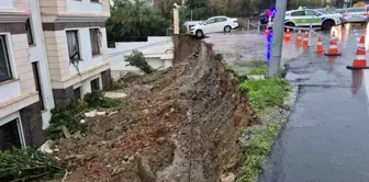 Bodrum'da Yağışlar Sebebiyle İstinat Duvarı Çöktü