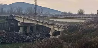 Zonguldak-Bartın Karayolunda Çöken Köprüde Çalışmalar Başladı