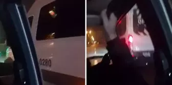 Kocaeli'nde üç servis aracı trafikte çocuklu aileye dehşeti yaşattı