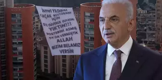 Ümraniye Belediye Başkanı İsmet Yıldırım'a pankartlı protesto