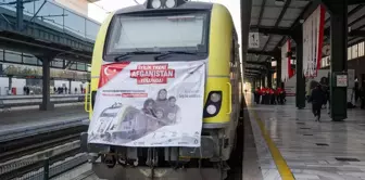 Yardım malzemeleri taşıyan 'İyilik Treni'nin 21'incisi Afganistan'a hareket etti