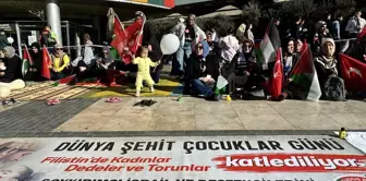 Antalya'da İsrail'in Filistin'e yönelik saldırıları protesto edildi