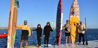 Ordu'da Sağlık Çalışanları Stresi Kürek Sörfü ile Atıyor