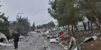 Balıkesir'de patlama sonrası olay yerinden ilk görüntüler