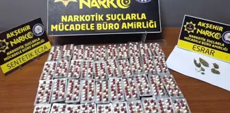 Akşehir'de Uyuşturucu Operasyonu: 2.240 Hap ve 16 Gram Esrar Ele Geçirildi