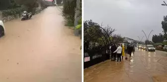 Muğla'da kuvvetli yağış hayatı felç etti