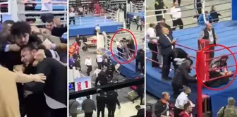 The kickboxing match turned into a fight outside the ring: 1 referee and 2 injured.