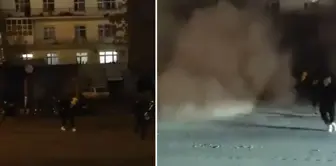 The moment of the collapse of the three-story building in Konya was captured on video.