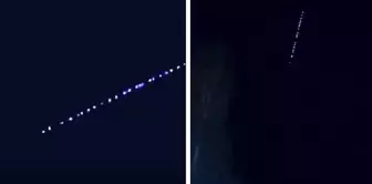 Starlink satellites were spotted in the sky over Bitlis.