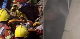 The moments of two people being rescued from the collapsed building in Konya were captured on camera.