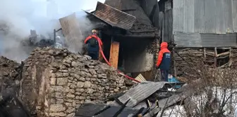 The fire that broke out at night nearly destroyed the entire village.