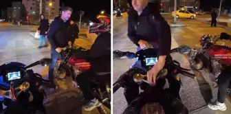 A civilian police officer who approached like a citizen shocked three young men on motorcycles with the surprise of their lives.