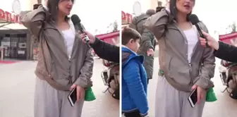 The young girl, handed a microphone in the middle of the street, rebelled: 