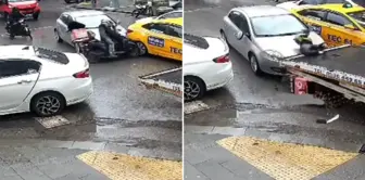 Chilling incident in Istanbul! He ran over the motorcycle courier he was arguing with using his car.