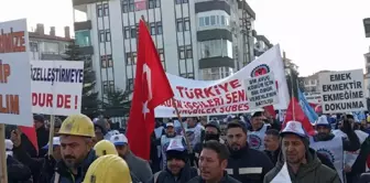 Çayırhan mine workers are protesting again.