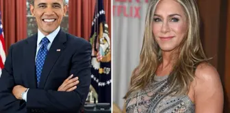 Barack Obama responds with a photo to claims of an affair with Jennifer Aniston.