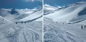 Terrifying moments in Palandöken! An avalanche has fallen on the ski resort.