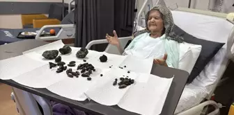 A 92-year-old woman in Zonguldak underwent surgery due to swallowing olive and date pits.