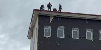 A worker in Edirne, who had not received his payment, wanted to jump from the roof.