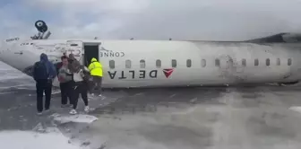 Interesting accident at the airport: The landing plane flipped over.