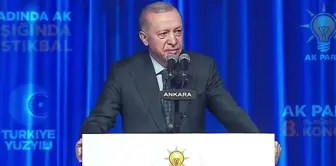 Erdoğan is speaking at the AK Party congress.