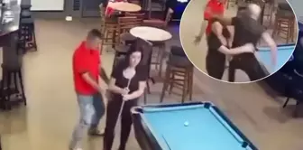 The man who harassed his wife was knocked down with a single punch! Those moments were captured on camera.