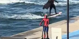 In Bebek, Batman went surfing, and Spider-Man rode a scooter.