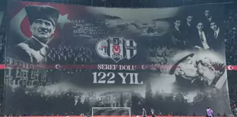 A massive choreography dedicated to the 122nd anniversary from the Beşiktaş stands.