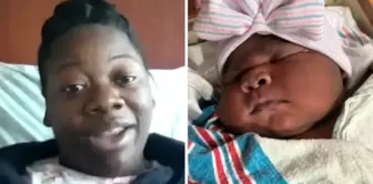 She started crying when she saw her newborn baby! It's 2 weeks old but wearing clothes for 6 months.