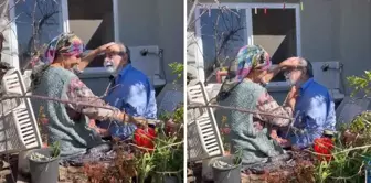 The images of the woman shaving her paralyzed husband warmed hearts.